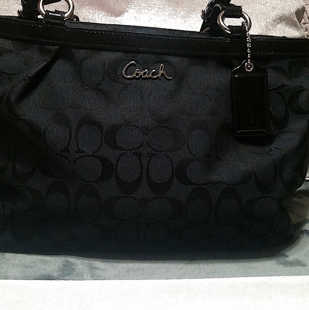 Black Signature Coach Purse